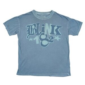 American Eagle Blink-182 Band Tee Womens XS/S Blue Graphic Short Sleeve T-Shirt